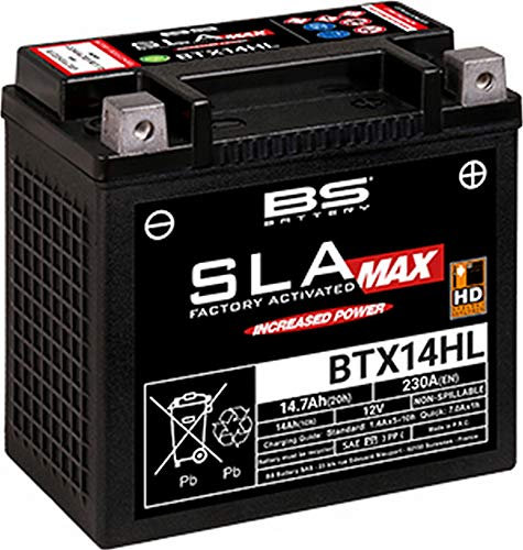 Batteria moto BS BTX14HL SLA Max 12V 14,7 Ah - Spunto +30% 149 x 87 x 144 mm