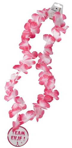 P'tit Clown - Collier de Fleurs Team EVG, EVJF - Parfait pour Ajouter une Touche de Fun et de Folie à Votre Évènement (Rose)