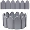 Taylor & Brown 8 Pack Grey Interlocking Garden Edging Picket Effect Plastic Lawn Plant Border Push In Securing Pegs - Ideal for Borders Flowerbeds Paths and Lawns - Covers a 4.7m long edging