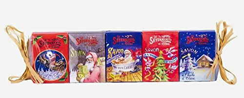 BARBACADO Papillote de 5 Savons de NOEL pain d'épice orange cannelle, cadeau NOEL, savons NOEL, cadeau fin d'année, cadeau parfum