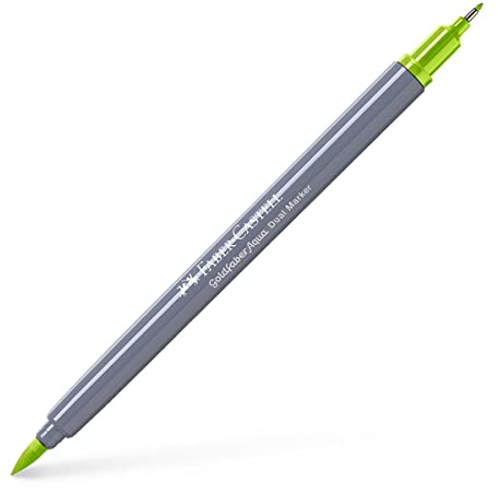 Faber-Castell Creative Studio Goldfaber Aqua Dual Marker, hellgrün, Einzelmarker, für Kunst, Handwerk, Zeichnen, Skizzieren, Zuhause, Schule, Universität, Ausmalen