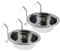 Easnea 2 Pcs Stainless Steel Bird Parrot Feeding Cups Cage Hanging Bowl, Bird Coop Cups Seed Water Food Dish Feeder Bowl