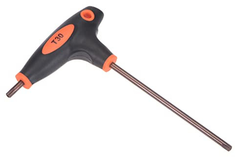 sourcing map T30 Anti-Tamper Proof Torx-Schlüssel T-Griff Doppelendschlüssel S2 Stahl