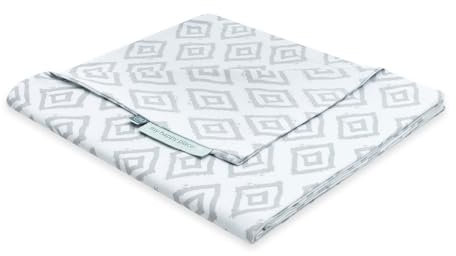 emma & noah Premium Baby Stillkissenbezug (Rauten Grau)