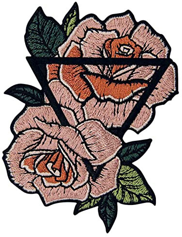 Aufnäher, bestickt, Design: Die Rose, zum Aufbügeln oder Aufnähen
