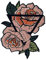 Patch brodé en forme de La rose, à coudre ou à coller avec fer à repasser