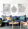JNAOZI Islamisches Silber Arabische Kalligraphie Leinwand Malerei,Islamische Poster Leinwand Drucke Wohnzimmer bilder，kein Rahmen (60x90cm*3)…