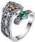 Malachit Ring Sterling Silber Einstellbare Löffel Ring Biene Chunky Daumen Ring für Frauen Malachit Schmuck Geschenk für Frauen