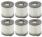 Donkivvy 6 filtri di ricambio per aspirapolvere Delonghi Colombina Pro Midi Hair XLM353.ADC XLM355 XLM408 XLM417 XLM510