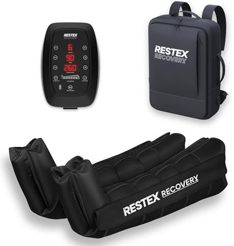 Restex Recovery Bottes Pressothérapie Drainage Lymphatique Appareil Massage pour Jambes Lourdes et Pieds Récupération Sportive - Cellulite - Silhouette - Garantie 2 ans (Taille L)