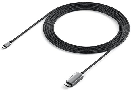 SATECHI Cable USB‑C a HDMI 2.1 8K – 8K @ 60 Hz y 4K @ 120 Hz, Compatible con Thunderbolt 3/4, para MacBook Pro/Air, iPad Pro, iPhone 15 y más (2 m)