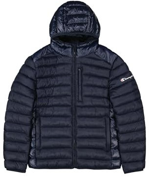Champion Herren Legacy Outdoor (220340) -Wr Light Nylon Cirè 35gr Small Script Logo Hooded Jacke, Blau (BS501), L