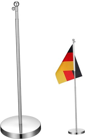 SEWOART Teleskopischer Fahnenständer Bausatz Ständer Für Tischflaggen Desktop-flags Stehen Flaggenhalter Metallständer Mini-dekor Rostfreier Stahl Arbeit Klein Seifenkiste