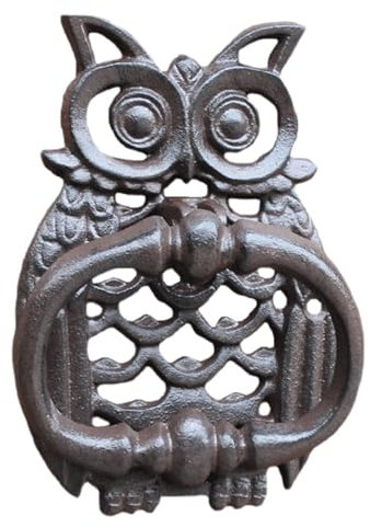 Türklopfer Eisen Türklopfer Antik Stil Eule Türklopfen Vintage Türgriff für Outdoor Hinterhof Möbel Ring Klopfer Dekor einzigartig
