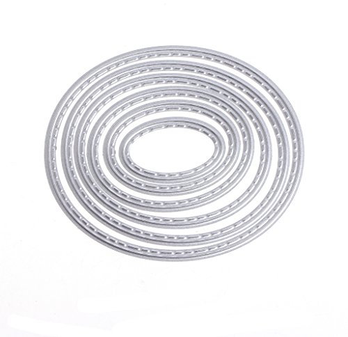 FUXIU Ovale Metall-Stanzschablonen, Schablonen, DIY, Scrapbooking, Album, Papier, Karten, Prägung, Handwerk