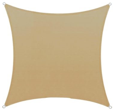 ENEN Vela Ombreggiante Impermeabile, Vele Ombreggianti Rettangolare Grande Tenda a Vela per Esterno Telo Tenda da Sole, Vela Ombreggiante per Giardino Terrazza (2x2m,Cachi)