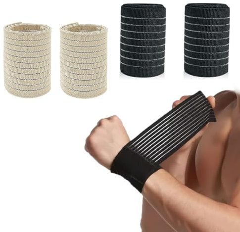 ZAMXHUG Support de Poignet - 2 Paire Bande Poignet, Sangles de Compression de Poignet, Bande de Support Poignet, Orthèse élastique de Poignet pour Le Fitness, Haltere Musculation, Entorses, Tendinite
