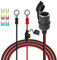 GELRHONR Cigarette Lighter Socket to O Ring Terminal,12V-24V 6mm Ring Eyelet Terminal to Female Cigarette Lighter Socket Extension Cable with 20A Fuse for Car Inverter Air Pump and DIY (2M/6.56FT)