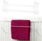 3 Radiator Airers - Plastic Coated Towel Rail for Radiators, White Clothes Drying Rack, Over Radiator Rack Hanger, Non Scratch End Caps