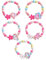 KGDUYC Holz Armbänder für Mädchen - 5 pcs Einhorn Armband Blumen Schmetterling,Bunte Kinderschmuck Handmade Armband,Freundschaftsarmband Schmuck Kinder Mitgebsel Kindergeburtstag Mädchen Geschenke