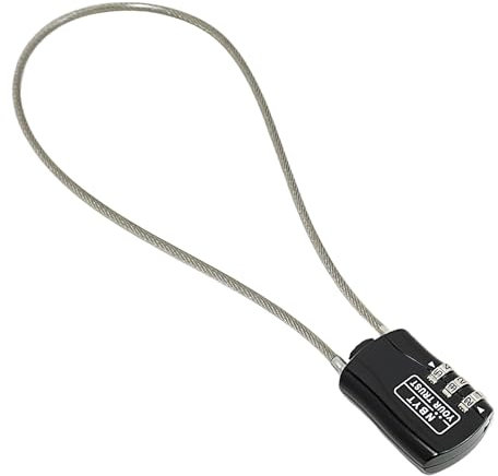 EuAcesry Lucchetto Retrattile, Lucchetto Antifurto Casco Moto, Lucchetto a Filo con Chiave, 41CM Lucchetto con Cavo Codificato Compatto per Casco Moto, Bici, Valigia Treno, Scooter, Sci Snowboard