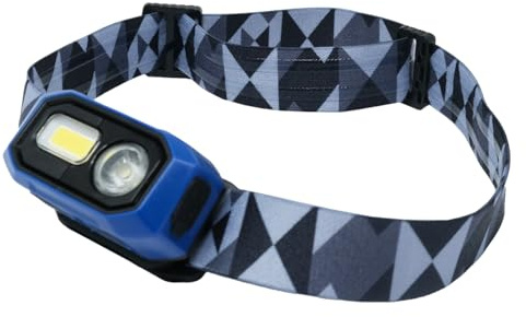 Rechargeable LED 800 Lumen Head Torch with Wave Sensor | Hands-Free LED Headlamp with Wave Sensor for Outdoor, Work - Adjustable & Rechargeable with Long Battery Life | 65mm x 39mm x 38mm