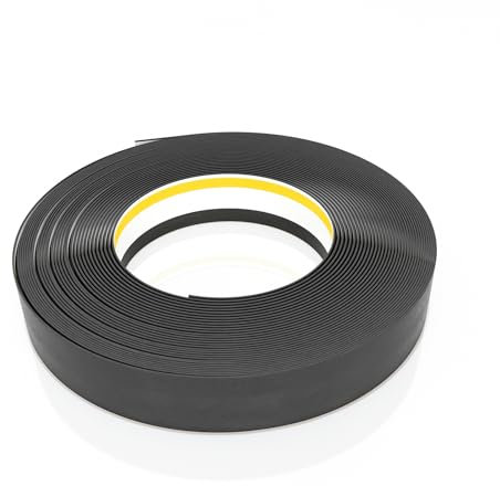 DQ-PP Baguettes de fenêtre - Longueur 5 m - Largeur 30 mm - Épaisseur 1,5 mm - Anthracite - Moulures plates en plastique - Profilés