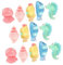 DRESSOOS Tiere Decor Set 25 Stücke Miniatur Aquarium Zubehör Lebensechte