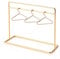 Minamzee 1:12 Dollhouse Metal Garment Rack Set with 3Pcs Gold Clothes Hangers, Dollhouse Mini Clothes Storage Furniture Accessories for Bedroom,Living Room,Shower Supplies