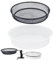 Bird Feeder Station with Metal Mesh Tray and Water Bowl for Outdoor Deck Railing Feeder Platform, Bird Bath and Bowl Replacement Accessory