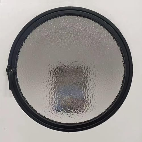 Cxllisionary Ventana Redonda De Aleación De Aluminio con Doble Cristal Templado Ventana Redonda De Montaje Empotrado, Giratoria 360° para Baño, Cocina Y Decoración del Salón(Diameter 80cm/31.5in)