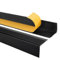 5 x Quest Treppenkantenprofil Selbstklebend PVC Kunststoff Treppen-Kantenschutz 50x42mm, schwarz, 100cm