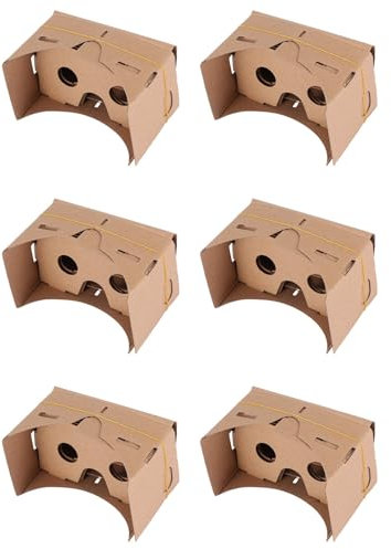 Goufride 6Stück 6 Brillenhartfaserplatte DIY 3D Vr Der Virtuellen Realität für -Pappe