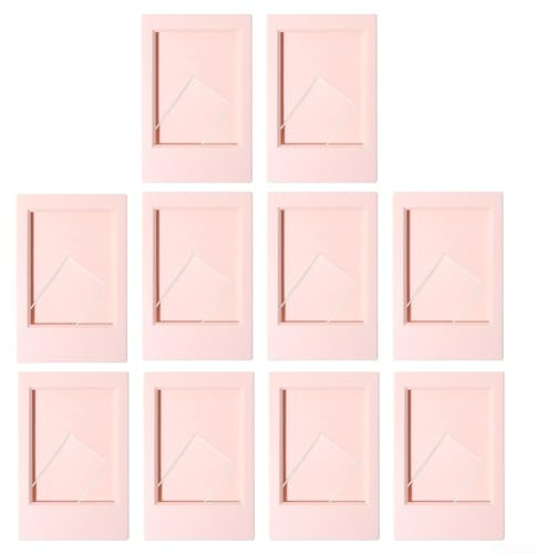 Buntes kleines Bilderrahmen-Set, 10 Mini-Bilderrahmen, Bilderdisplay für 5,1 x 7,6 cm große Filme für Fujifilm für Instax-Modelle (rosa)