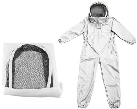 Professioneller Imkeranzug | Imker Schutzanzug Bienenschutzanzug Atmungsaktiv Mit Elastischen Bündchen Und Insektengitter Für Imker Gartenarbeit In Weiß Imkereiausrüstung Für Hinterhof Und Ranch