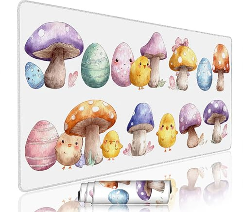 Tapis de Souris Couleur sous Main Bureau Tapis de Souris Gaming XXL 1400x600x3mm Mouse Pad Caoutchouc Champignon Grand sous Main Gamer Accessoires PC Antidérapant et Imperméable, pour Clavier w-9180