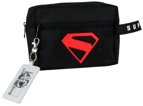 CERDÁ Life's Little Moments Superman Reise-Kulturbeutel, großes Fassungsvermögen, Reißverschluss, Originalprodukt