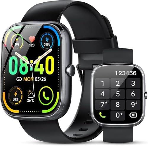 taopodo Smartwatch Herren Damen, 1,91 HD Touch Smart Watch mit Telefonfunktion, 115+Sportmodi Sportuhr, IP68 Fitness Tracker mit Herzfrequenz SpO2 Schlafmonitor Schrittzähler für Android iOS
