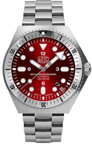 UMF RUHLA Kampfschwimmer 1928M-7 Rot - Limited Edition 2025-42 mm Edelstahlgehäuse - Keramiklünette - Saphirglas - Automatik NH35A - Edelstahlband - Made in Germany