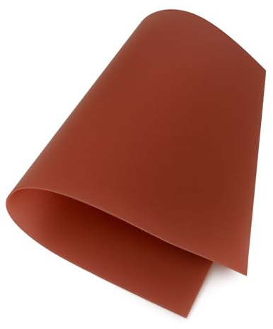 sarian Silikon 200 x 300mm Silikonplatte Silikondichtung, Stärke: 0,5mm bis 5mm lebensmittelecht FDA Silikonmatte (Stärke: 2mm Rot)