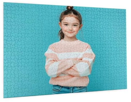 Personalisiertes Puzzle mit Eigenem Foto - 1000/1314/1500/2000/3000/4000/5000 Teile, Puzzle Selbst Gestalten, Personalisierte Geschenk für Familie, Paare & Haustierfans Geburtstag, Weihnachten C-4328