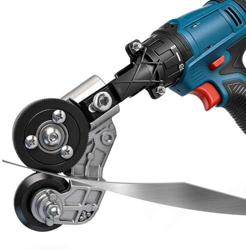 Sheet Metal Cutter Drill Attachment, Electric Drill Shears, Cutter Nibbler Attachment, Metal Nibbler Drill Attachment for Iron, Copper, Aluminum, and Steel Sheets
