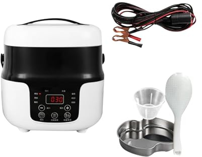 siduytin Elektrischer Reiskocher mit Heizfunktion für unterwegs – ideal für die Zubereitung gesunder Mahlzeiten auf Reisen. Warmhaltefunktion, Porridge und Reiskocher zum Kochen und Heizen.