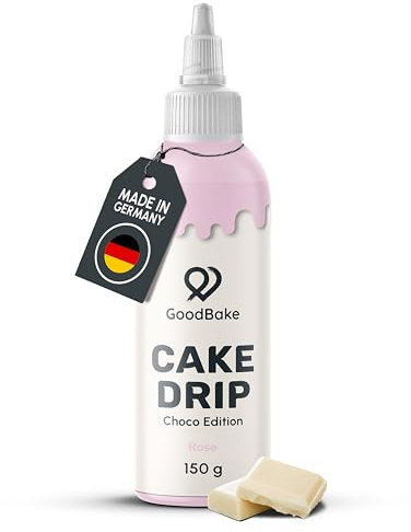 GoodBake Cake Drip Choco 150g Rosa | Schokoglasur zum Dekorieren | Kuchenglasur zum Verzieren von Torten, Cup Cakes & Keksen, glutenfrei, Tortendeko Made in Germany