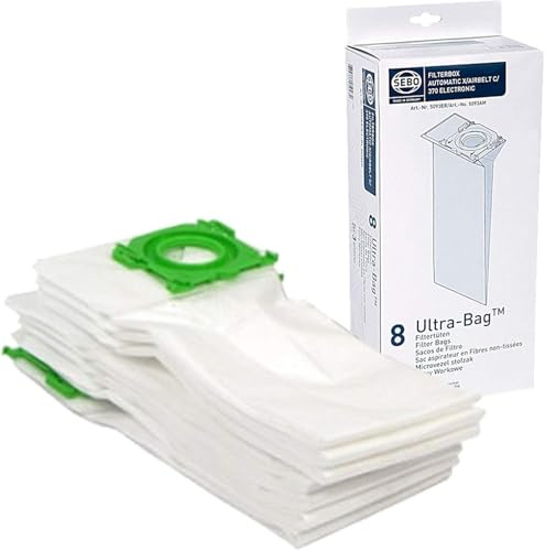 Sebo 5093am Vacuum Filter Bag Box For X Series, 8-pack