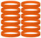 GOGO 12 Stück Silikonarmband Silikon Jelly Armbänder für Erwachsene, Gummi Armreifen, Partyzubehör- Orange
