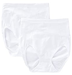 Bali womens Seamless Ultra Firm Control Fajas 2-pack Dfx245 shapewear briefs, White Garment/White Garment, XX-Large US