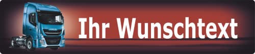 Nummernschild IVECO zum Selbstgestalten und Bedrucken Witterungsbeständig Ideale Geschenkidee Metallschild Aluminium-Schild LKW-Zubehör selbst gestalten Aluschild Kennzeichen-Schilder