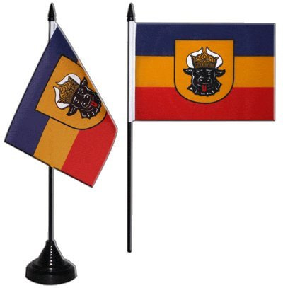 Flaggenfritze Tischflagge/Tischfahne Mecklenburg alt + gratis Aufkleber