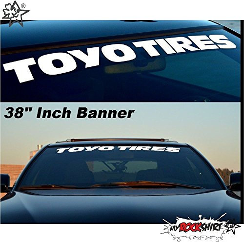 myrockshirt Toyo-Aufkleber Tires 80 cm Tuning Aufkleber Sticker Decal `+ Bonus Testaufkleber Estrellina-Glückstern®, gedruckte Montageanleitung
